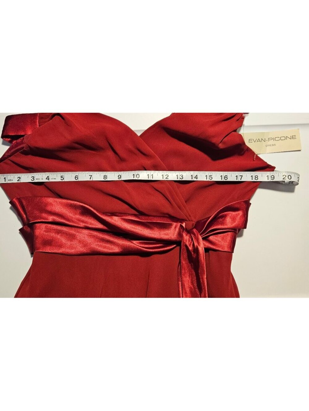 Evan-Picone Burgundy Wrap Dress Size 14 Elegant Occasion Career Chic - Picture 6 of 9